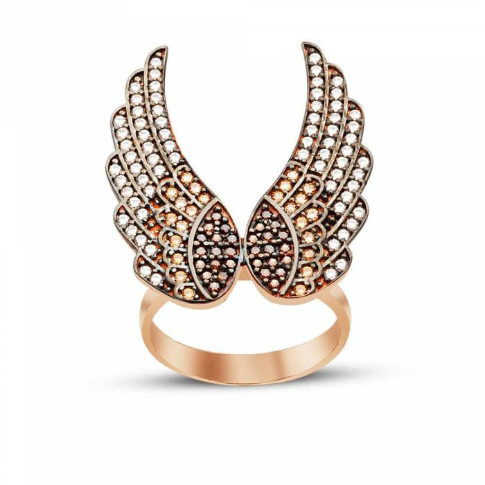 statement rings, wings ring,angel wing,wing ring,silver wing ring,rose gold wing ring,