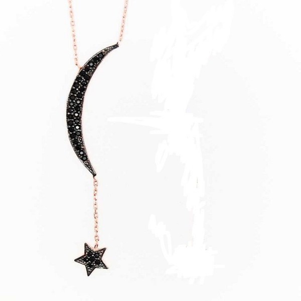 moon, Crescent necklace. silver necklace,star necklace,moon pendant,gold necklace,horizontal moon necklace, vertical moon necklace