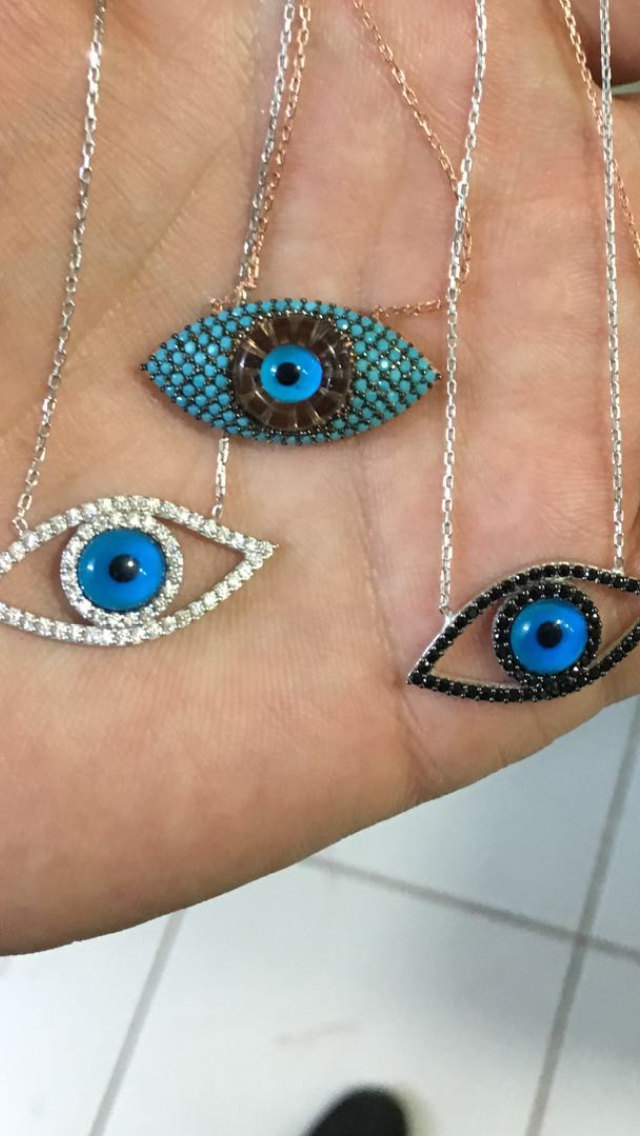 evil eye necklace ,eye jewelry,Lucy eye, silver evil eye necklace,evileye necklace,cz evil eye necklace