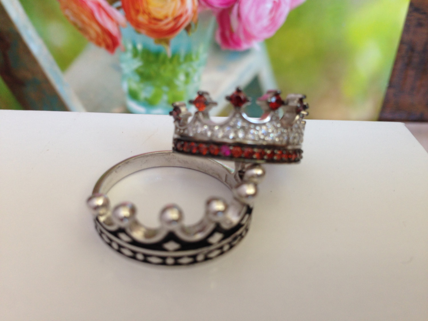King & Queen ring, crown ring set,gold crown ring,925k silver decorated with high quality zircon as a set,promise rings
