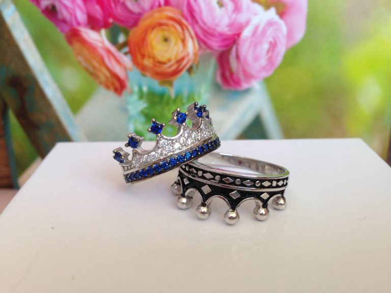 King & Queen ring, crown ring set,gold crown ring,sterling silver crown ring,promise rings,crown rings for women