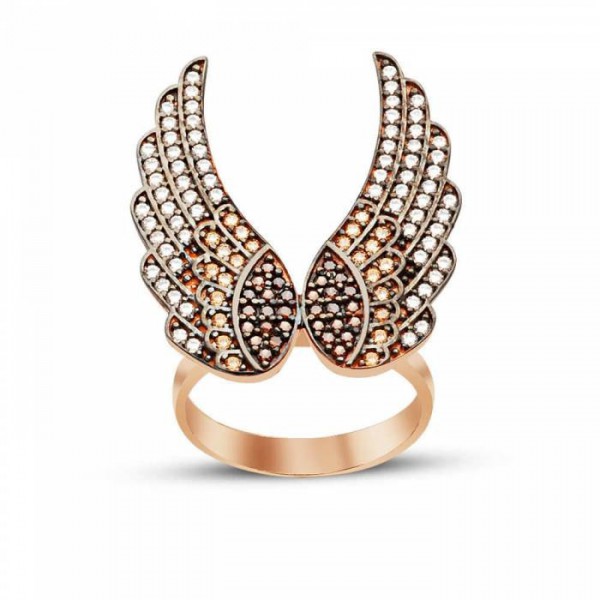 statement rings, wings ring,angel wing,wing ring,silver wing ring,rose gold wing ring,