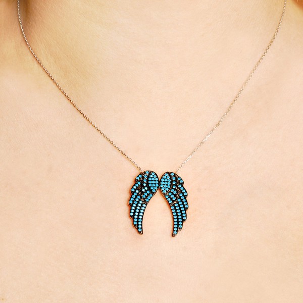 Angel wings, angel wings necklace,wings earrings