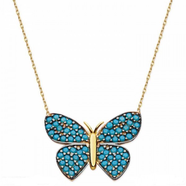 Butterfly necklace,silver butterfly necklace,turquoise butterfly necklace,butterfly pendant jewelry,bridesmaid jewelry,fasion jewelry