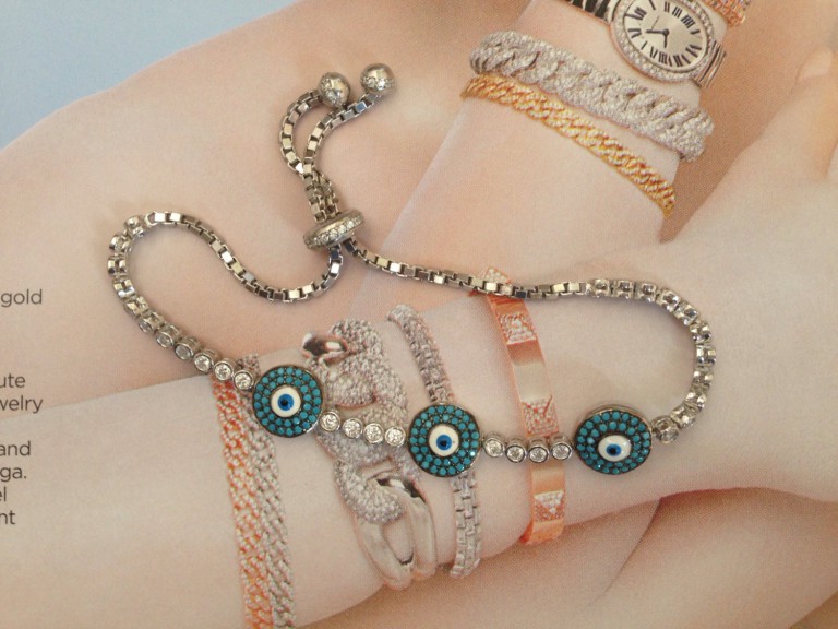 Evil Eve Bracelet,Evil Eye Silver  bracelet, 925 silver-rose gold, evileye barcelet, evileye,turquoise jewelry,evil eye jewelry,gold jewelry