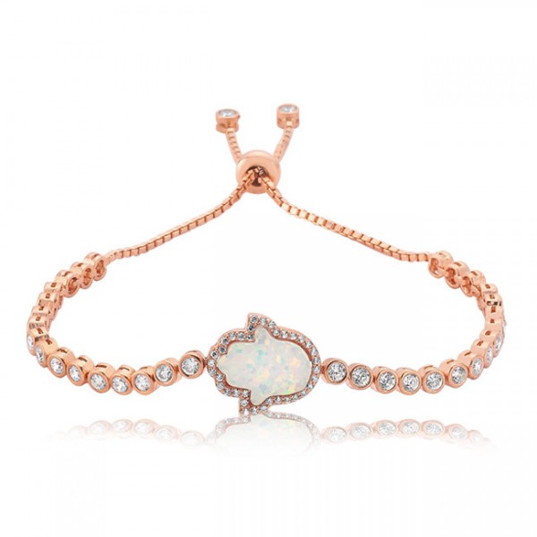 hamsa hand bracelet, opal hamsa hand bracelet,white opal ,tennis bracelet, silver bracelet,hamsa hand jewelry