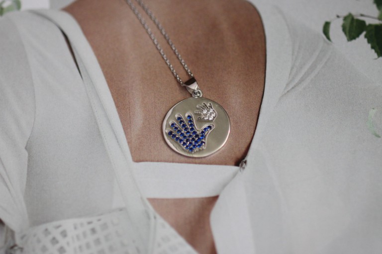 mother and son , mother and daughter,hand print necklace,hand print pendant,mother's necklace,gift for mom,gift for mom,to mom from daughter