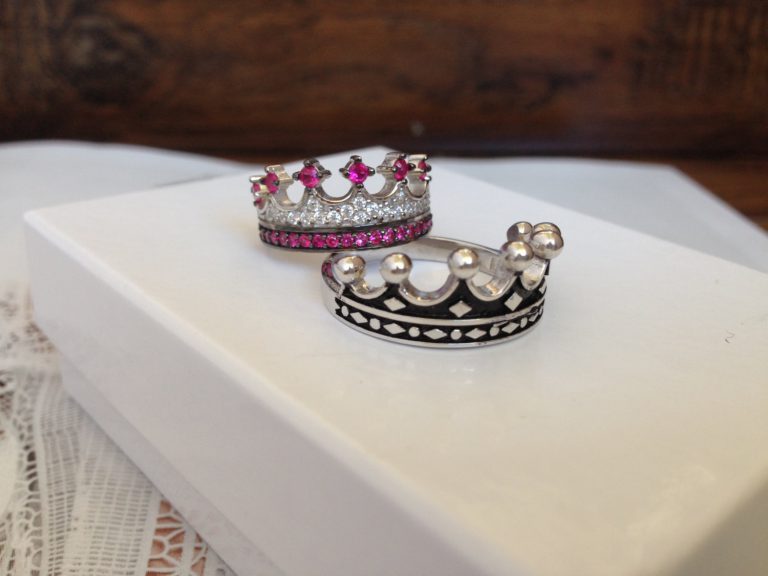King & Queen ring, crown ring set,gold crown ring,925k silver decorated with high quality zircon as a set,promise rings