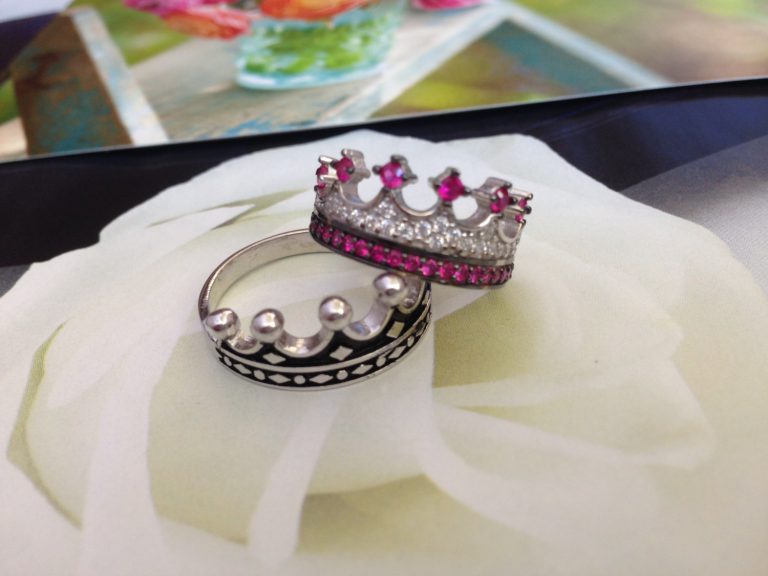 King & Queen ring, crown ring set,gold crown ring,925k silver decorated with high quality zircon as a set,promise rings