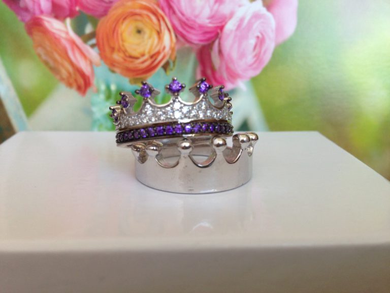 King & Queen,crown ring,crown ring set,gold crown ring,925k silver decorated with high quality zircon